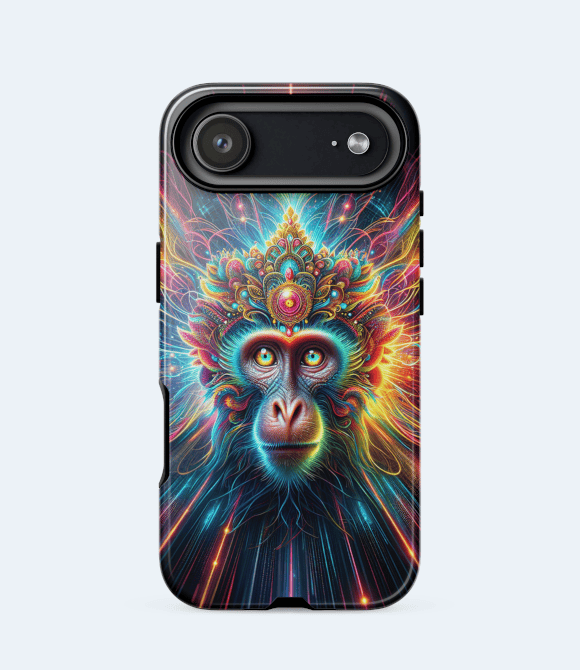 Monkey animal totem AI-generated phone case