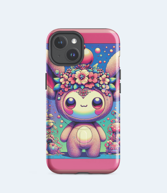 My Boom Boom character with a flower crown phone case