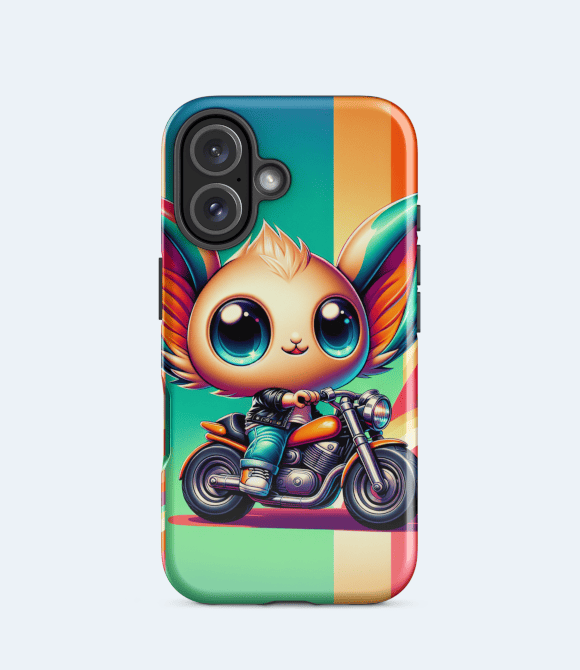 My Boom Boom character riding a motorbike phone case