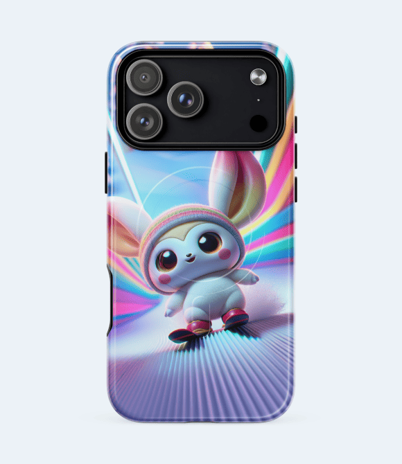 My Boom Boom character skiing on a phone case